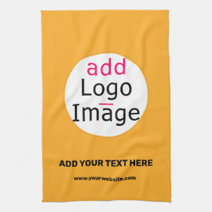 Lägg till din Logotyp Promo Anpassade Macaroni & C Kökshandduk