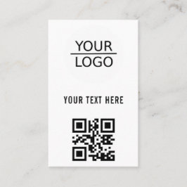 Lägg till din logotyp QR-kod Anpassad textkampanj Visitkort