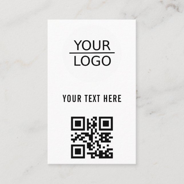 Lägg till din logotyp QR-kod Anpassad textkampanj Visitkort (Framsida)