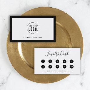 Lägg till din Logotyp redigerbar Gräns Färg Lojalitetskort