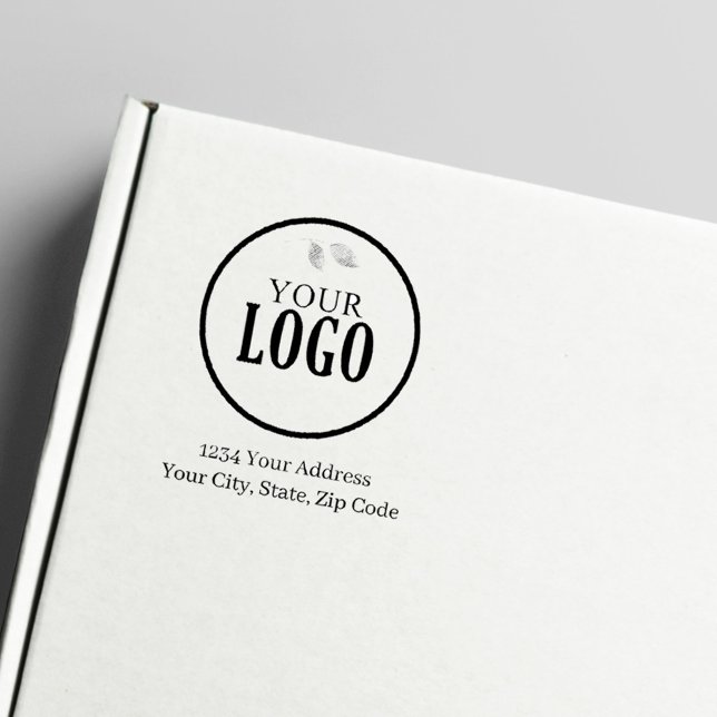 Lägg till din logotyp Returadress Anpassad Stämpel (Add your logo simple return address stamp)
