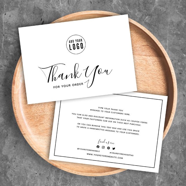 Lägg till din Logotyp, svart Gräns och vit Tack (Skapare uppladdad)