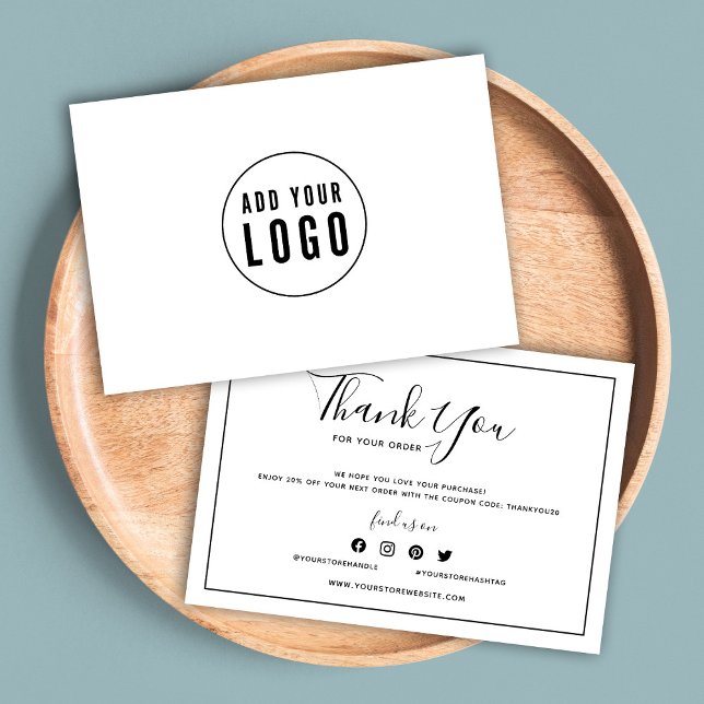 Lägg till din Logotyp, svart Gräns och vit Tack (Skapare uppladdad)