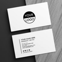 Lägg till din Logotyp, svart och vit, minimalistis