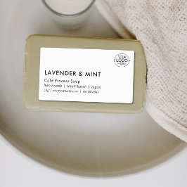 Lägg till din logotyp svart-vit typografi Produkt Klistermärke