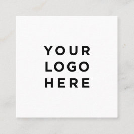Lägg till din Logotyp till enkelt minimalistiskt r Fyrkantigt Visitkort