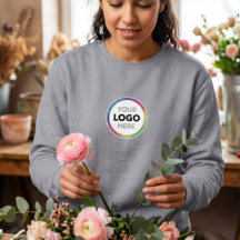 Lägg till din logotyp-tröja - central placering på