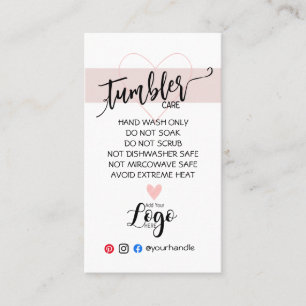 LÄGG TILL DIN LOGOTYP TUMBLER CARE CARDS vinyl bus Visitkort