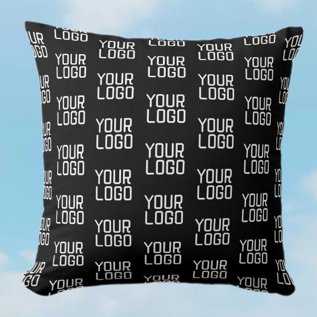 Lägg till din logotyp Upprepad mönstermall som kan Kudde (Skapare uppladdad)