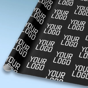 Lägg till din logotyp Upprepande mönster redigerba Presentpapper