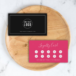 Lägg till din Logotyp Vit Gräns Editable Färg Lojalitetskort