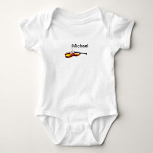 Lägg till din namntext brun violin musik älskare k t shirt