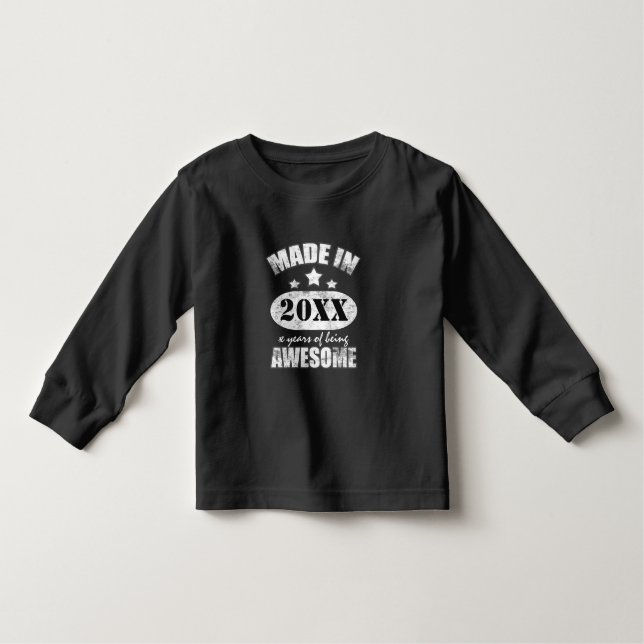 Lägg till din Personlig Åldersfödelsedag T-shirt (Framsida)