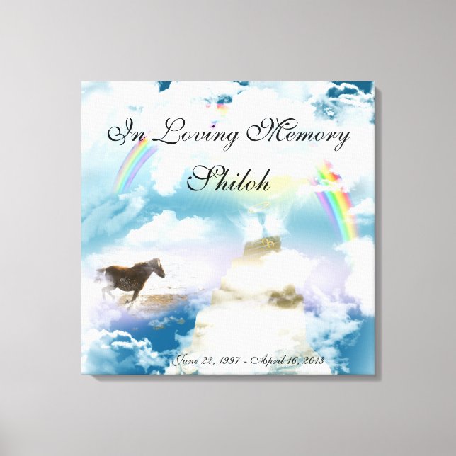Lägg till din Pet Photo Pet Loss-sympati Canvastryck (Framsida)