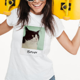 Lägg till din Pet Photo Retro-direktkamera Ram T Shirt