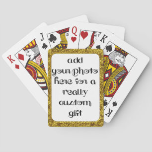 Lägg till din Photo Guld Ram Bicycle® Play Spelkort