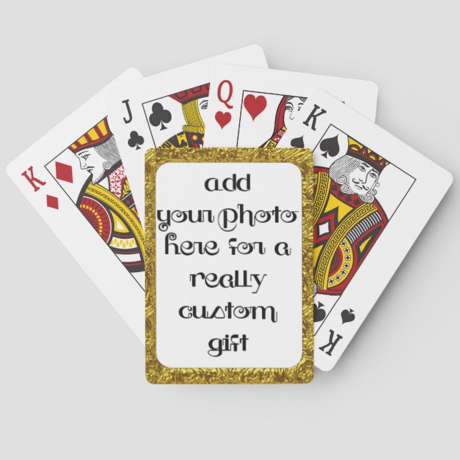 Lägg till din Photo Guld Ram Bicycle® Play Spelkort (Baksidan)