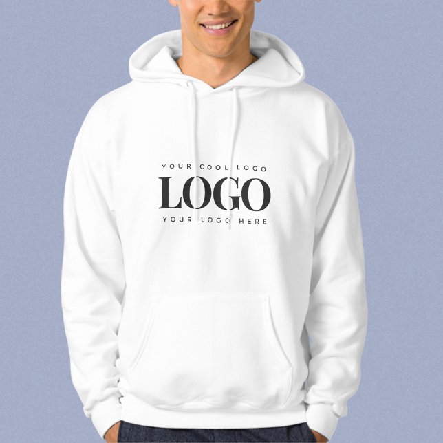 Lägg till din Rectangle Business Logotyp enkel, mi Hoodie (Skapare uppladdad)