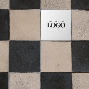 Lägg till din Rectangle Business Logotyp enkel, mi Kakelplatta