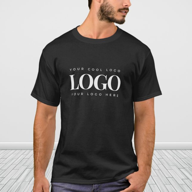 Lägg till din Rectangle Business Logotyp enkel, mi T Shirt (Skapare uppladdad)