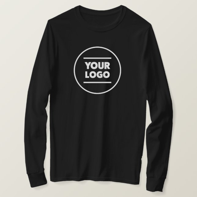 Lägg till din (svartvitt) Logotyp T Shirt (Design framsida)