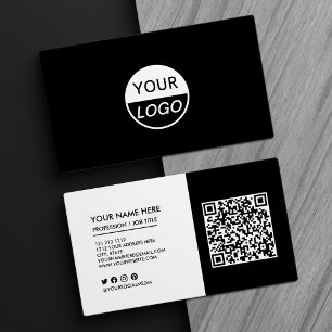 Lägg till din svartvitt-Professionell för Logotyp Visitkort