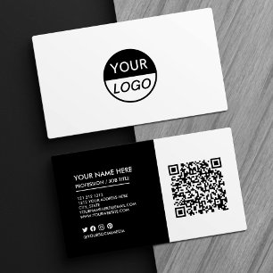 Lägg till din svartvitt-Professionell för Logotyp Visitkort