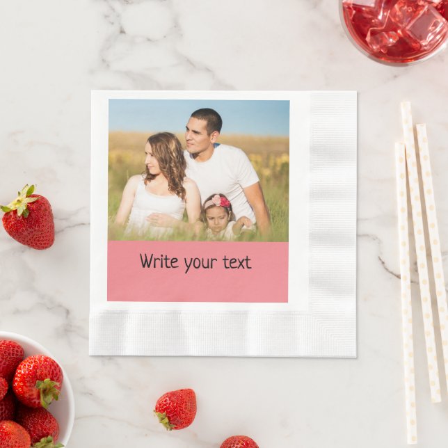 lägg till din text-fotochristmas i pappersservett (Insitu)