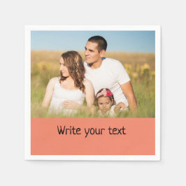 lägg till din text-fotochristmas i pappersservett