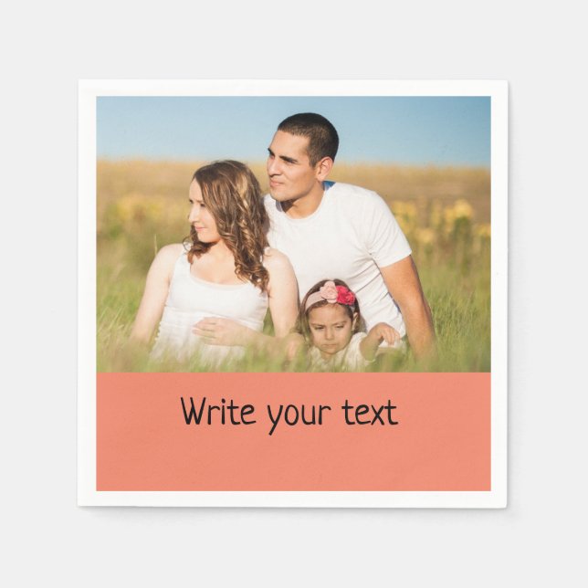 lägg till din text-fotochristmas i pappersservett (Framsidan)