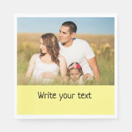 lägg till din text-fotochristmas i pappersservett