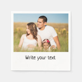 lägg till din text-fotochristmas i pappersservett