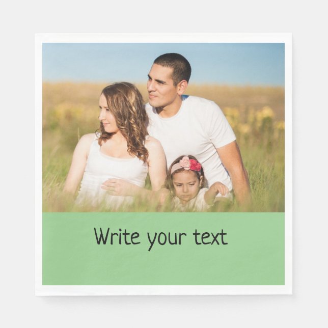 lägg till din text-fotochristmas i pappersservett (Framsidan)