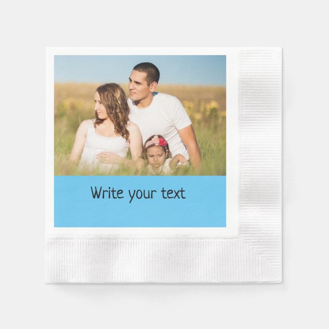 lägg till din text-fotochristmas i pappersservett (Framsidan)