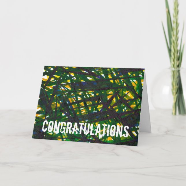 Lägg till din text| Grönt Thicket II Kort (Framsida)