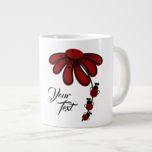 Lägg till din text Ladybug Gift Jumbo Mugg