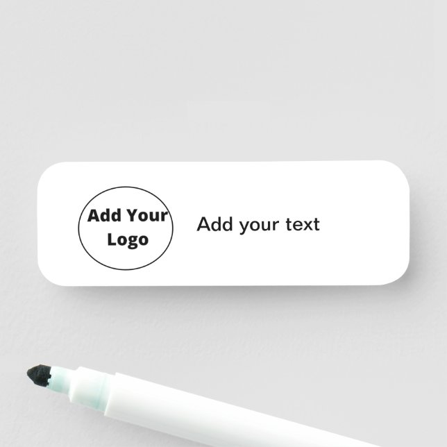 lägg till din text med enkel minimal anpassningsba namnbricka (På plats)
