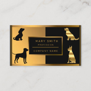 Lägg till din text med hjälp av luxury Dog Walker  Visitkort