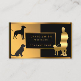 Lägg till din text med hjälp av luxury Dog Walker Visitkort