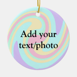 Lägg till din text namn-kräft genom att lägga till julgransprydnad keramik