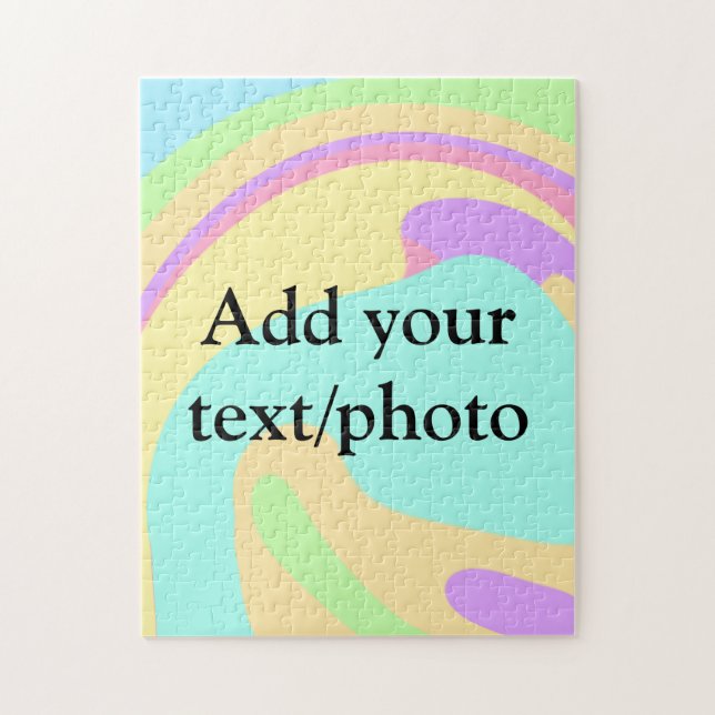 Lägg till din text namn-kräft genom att lägga till pussel (Vertikal)