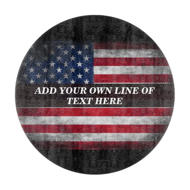 Lägg till din text på amerikansk flagga (Framsidan)