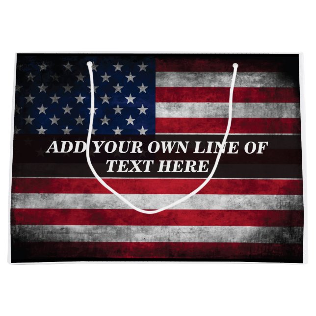 Lägg till din text på amerikansk flagga (Framsidan)