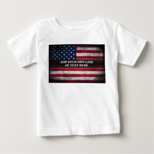 Lägg till din text på amerikansk flagga t shirt
