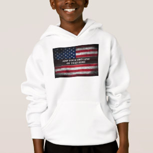 Lägg till din text på amerikansk flagga t shirt