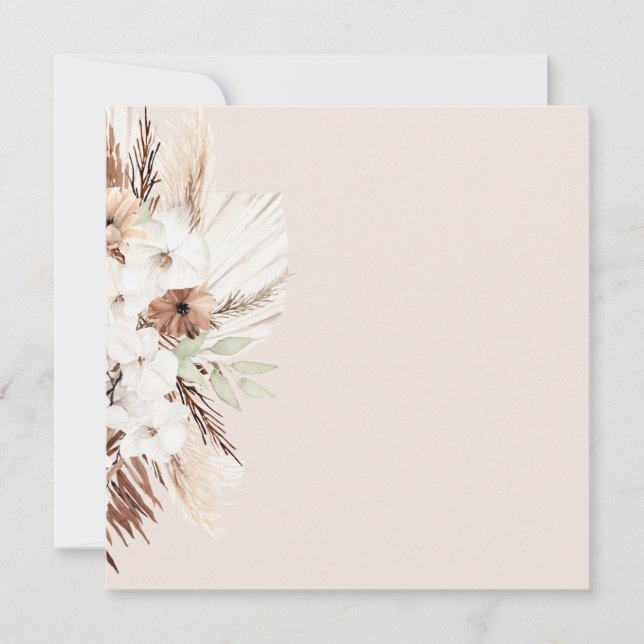 lägg till din text pampas gräs terracotta inbjudningar (Framsida)