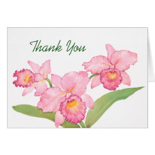 Lägg till din text  Rosa Exotic Watercolor Flowers Hälsningskort