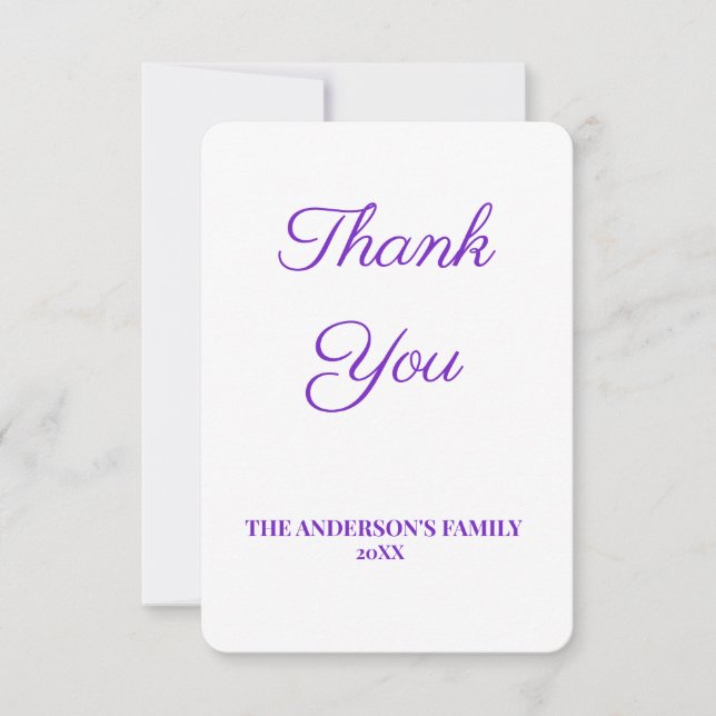 lägg till din text tack för ditt kort (Framsida)