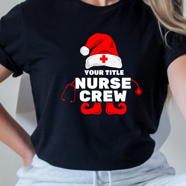 Lägg till din titel på Cute Elf-julbesättningen T Shirt (Skapare uppladdad)