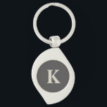 Lägg till din ursprungliga snyggt för att hämta swirl silverfärgad nyckelring<br><div class="desc">Snyggt grått monogrammed nyckelkedja för personligens gåva. Anpassningsbar nu.</div>